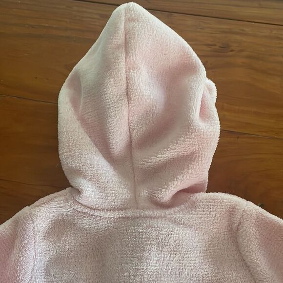 NWOT 0-3 mo C.J.P. pink SUPER SOFT fleece long sleeve button down jacket coat - Picture 9 of 14